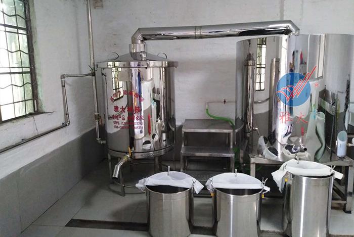 如需高度酒，將冷卻器那頭抬高即可