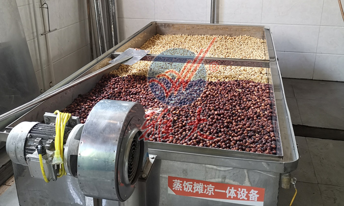 2、開始蒸煮